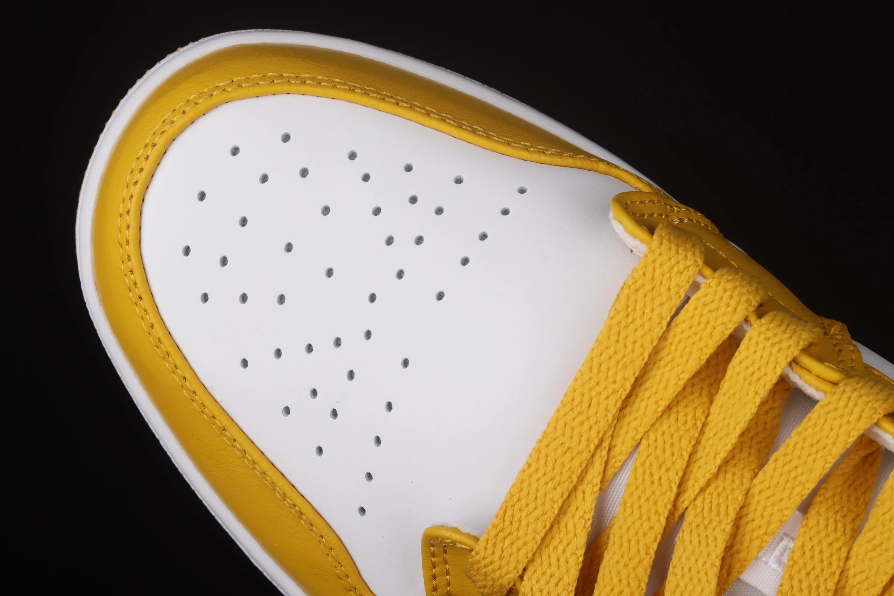 All categories Air Jordan Jordan series basketball shoes Air Jordan 1 Low Air Jordan 1 Low AJ1 Joe 1 white and yellow low-top cultural and leisure sports sneakers 553558-171